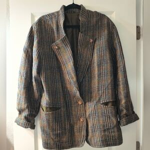Vintage Tunmer Paris Blazer Women’s Size 14 – Pure New Wool, Made in Austria
